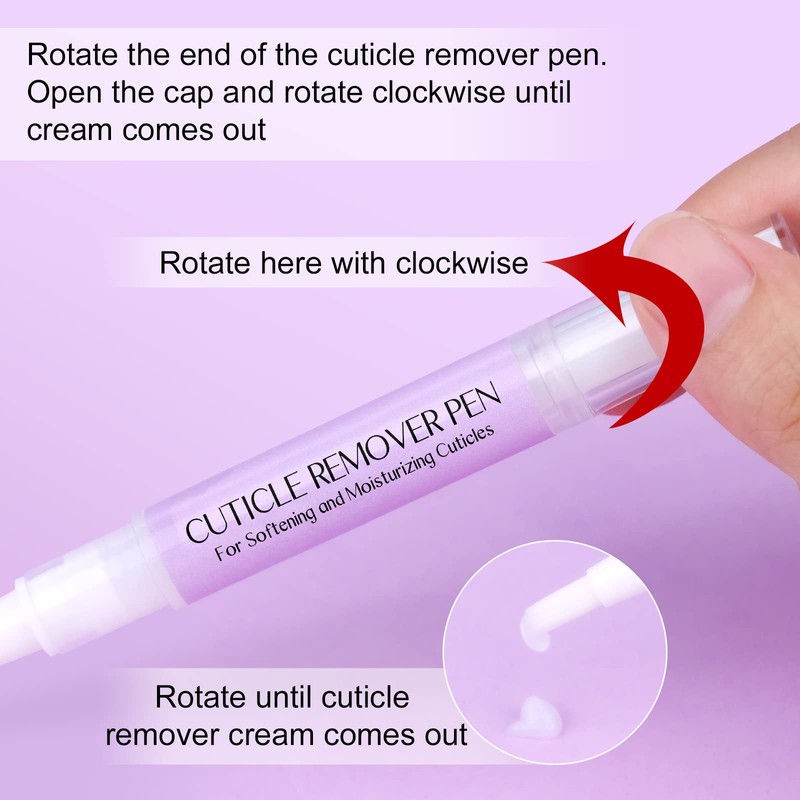 Saviland Rustland Cuticle Remover Pen Set - Softens and Moisturizes