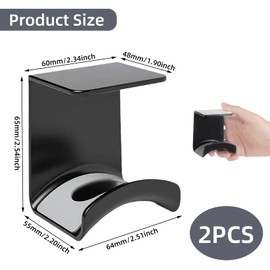 COEKI Set of 2 Headset Holder Headphone Holder Headset Holder for Multiple Devices Desk Table Wall Table Gaming Headphones Space Saving & Non-Slip