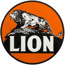 3 INCH LION GASOLINE GAS OIL WATERSLIDE DECAL STICKER