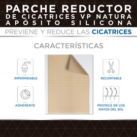 VP Natura Scar Reducer Patch 5 x 7.5 cmts 10 Units, Hypertrophic and Keloid Scar Corrector, Waterproof, Flesh Colour