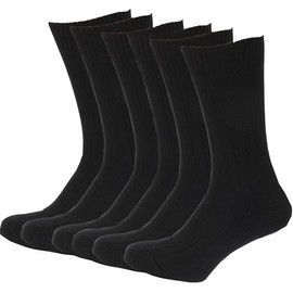 COSHAL® 6 Wool Boot Socks for Mens Outdoor Hiking Socks, Men's Wool Warm Thermal Socks Winter Outdoor Walking & Indoor Thick Boot Sock Mens Hiking Socks Sie 6-11 Black