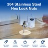 1/4-20 Locknuts 54Pcs Nylon Insert Hex Lock Nuts Self-Lock Hex