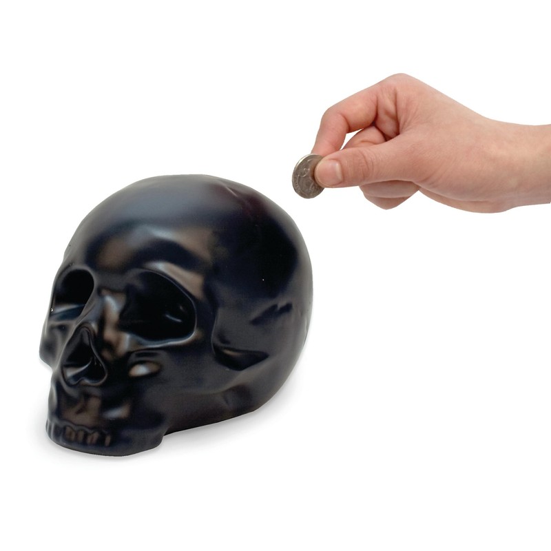 Kikkerland Skull Coin Bank