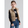 maoo garden Girls Winter Puffer Vest Faux-Down Short Cropped Lightweight
