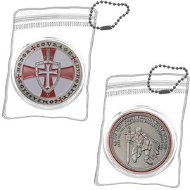 2Pcs/Set Knight Templar Armor of God Religious Christian Challenge Coin