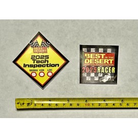 Unbranded 2 BEST IN THE DESERT RACING Tech Inspection Racer decals stickers offroad moto