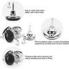 8 Pcs Leg Glides Castors with Metal Inserts Chrome Feet