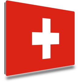 TRIOSK Fridge Magnet Strong Flag Switzerland Magnet Country Flags Gift Suisse Souvenir for Travel Lovers Women Men Globetrotters