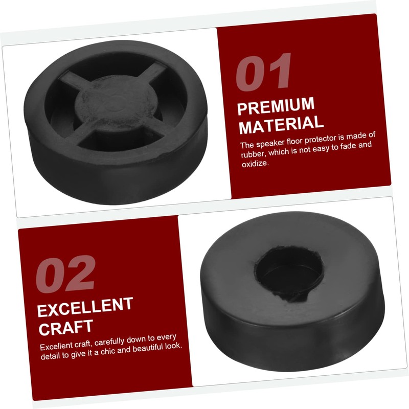 TEHAUX 4pcs Rubber Speaker Isolation Feet Pads Subwoofer Isolation Pad