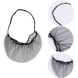 HIXNUG 100 Pieces Disposable Nylon Protective Beard Covers Black Comfortable Beard Nets Elastic Loop Beard Guards for Men Food Service