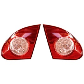 For 2003-2008 Toyota Corolla Driver and Passenger Side | Pair | Rear Inner Tail Light With Bulbs Included TO2882103 TO2883103 | Replaces 81680-02030 81670-02030 ;on deck lid