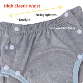 KUMUROETA Pocket Nappies,Unisex Incontinence Cloth Diapers,Incontinence Diapers for Adults and The Elderly,Pure Cotton Diapers,Washable and Reusable,Unisex Diaper Underwear,Black