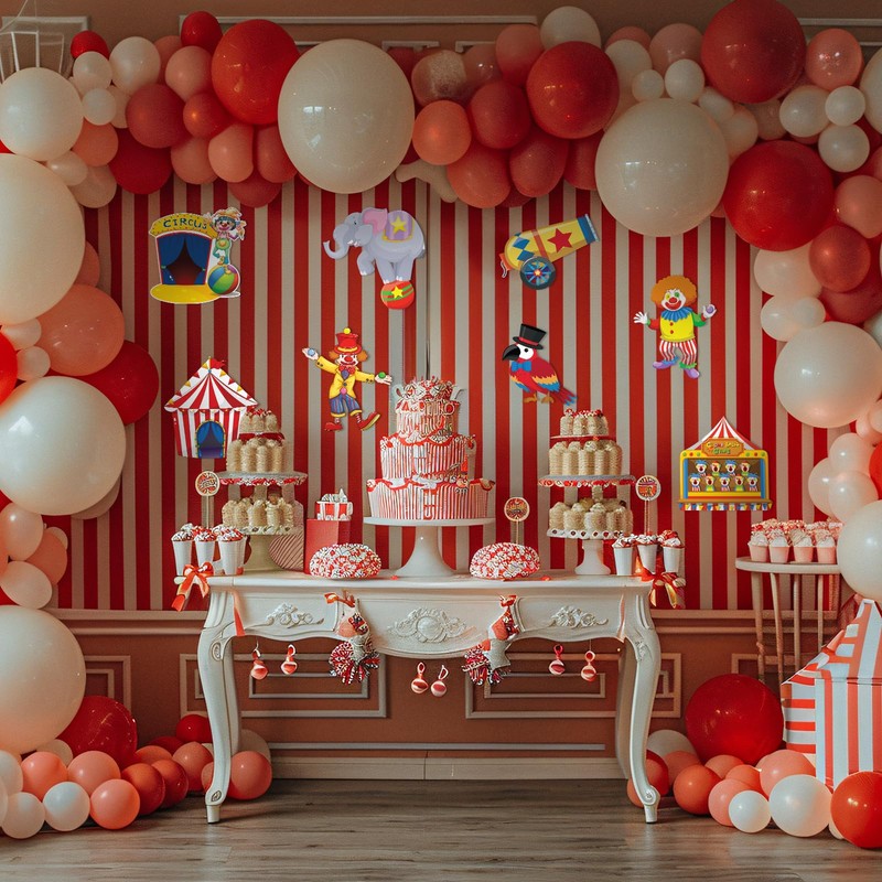 40 Pcs Circus Cutouts for Kids' Party - Carnival Photo