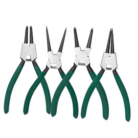 Milageto 4Pcs Snap Ring Pliers Set Retaining Removal Tool 7" Multifunctional with Straight Bent Jaw Lock Ring Tools Circlip Pliers