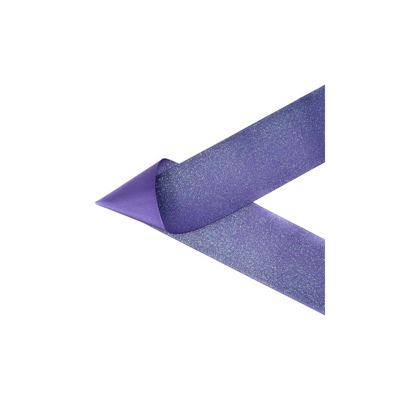 RABOM, 3" Glitter Grosgrain Ribbon, 10 Yards, Craft Ribbon, Cheer