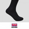 Men's Crew Length Antibacterial Charcoal Deodorizing Plain Links Socks Black (5 Pairs) - 26cm
