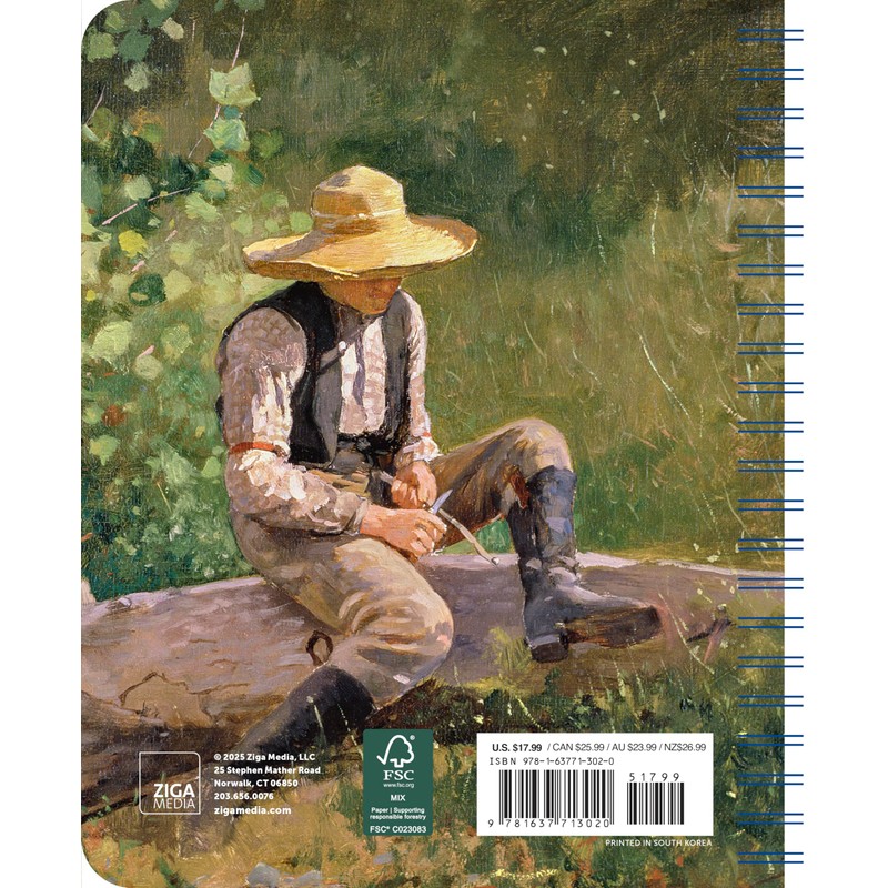 Impressionists Weekly Engagement Calendar 2026, 6.5" x 8.5" Spiral Bound