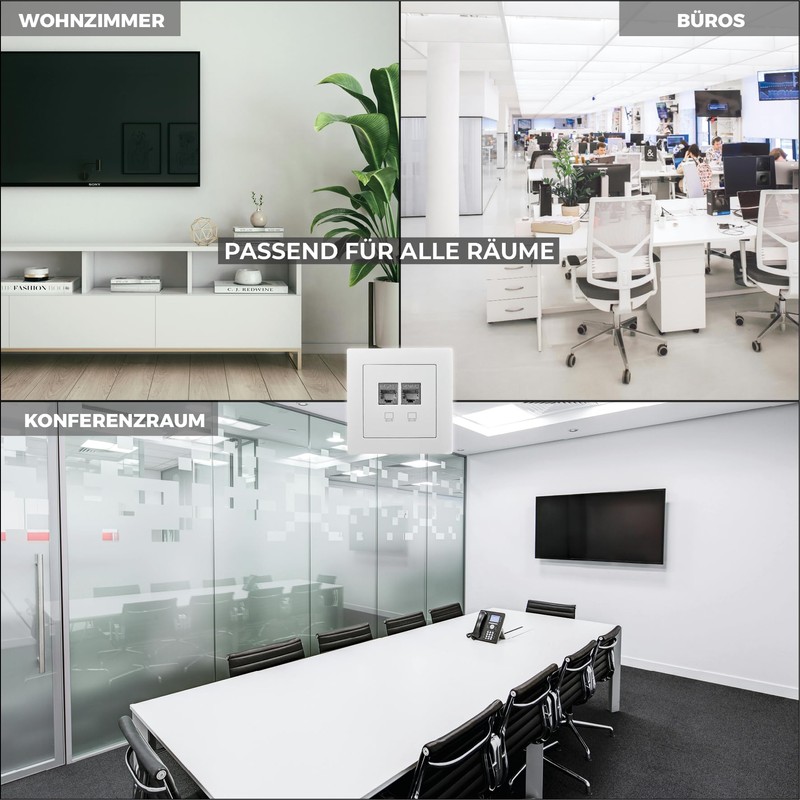 McPower Flair Network Socket | CAT6A, Flush-Mounted, Fully Shielded, 10