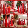 Anglechic 6 Pcs Christmas Mini Cone Trees Tree Glitter Table