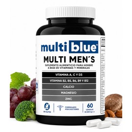 Multivitaminico para Hombre Multi Men | 1,200mg por Porción | Formula con Magnesio, Resveratrol, Vitamina C, D3, A, Zinc, Complejo B, Biotina y Calcio