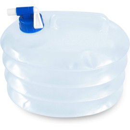 Normani Foldable Collapsible Bucket, Water Canister with Tap, transparent