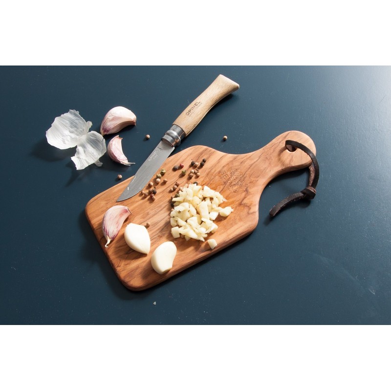 Berard 54070 French Olive-Wood 8-Inch Handcrafted Cutting Board with Handle