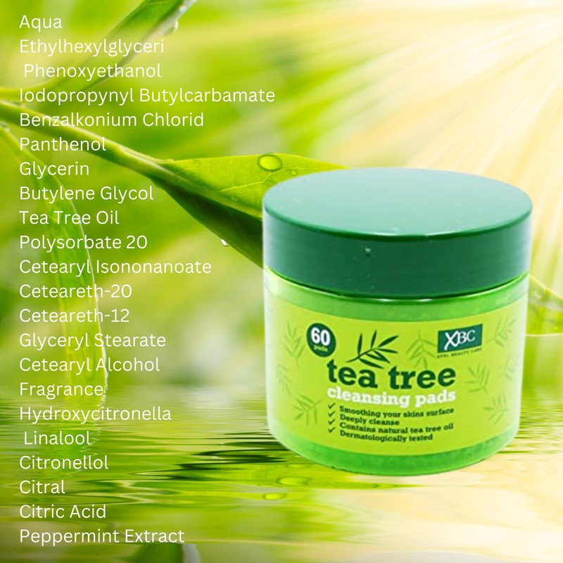 3 X Tea Tree Face Cleansing Pads - 60 Count
