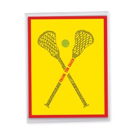 NobleWorks - Jumbo School Teacher Thank You Greeting Card From Us 8.5 x 11 Inch with Envelope (1 Pack) Team Sports Gratitude, School Athlete Appreciation Notecard, Lacrosse Coach J2201ATYG-US