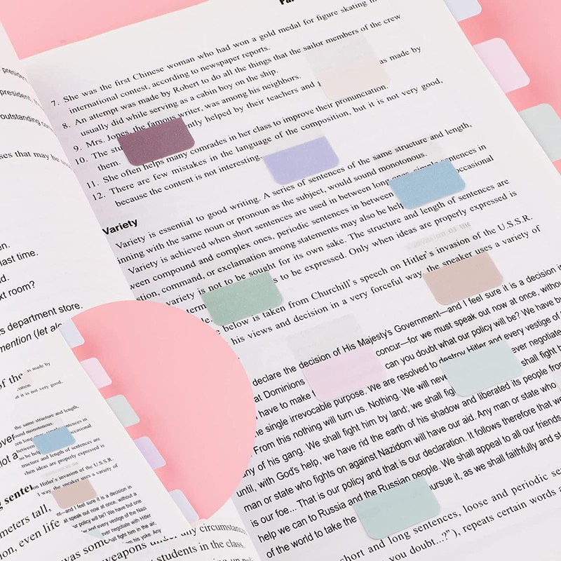 LOORIPRO Sticky Notes, Film with Paper Indexes, Writable Indexes, Headers,