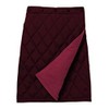 Quilted Reversible Wrap Skirt Brown M-LL