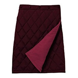 Quilted Reversible Wrap Skirt Brown M-LL