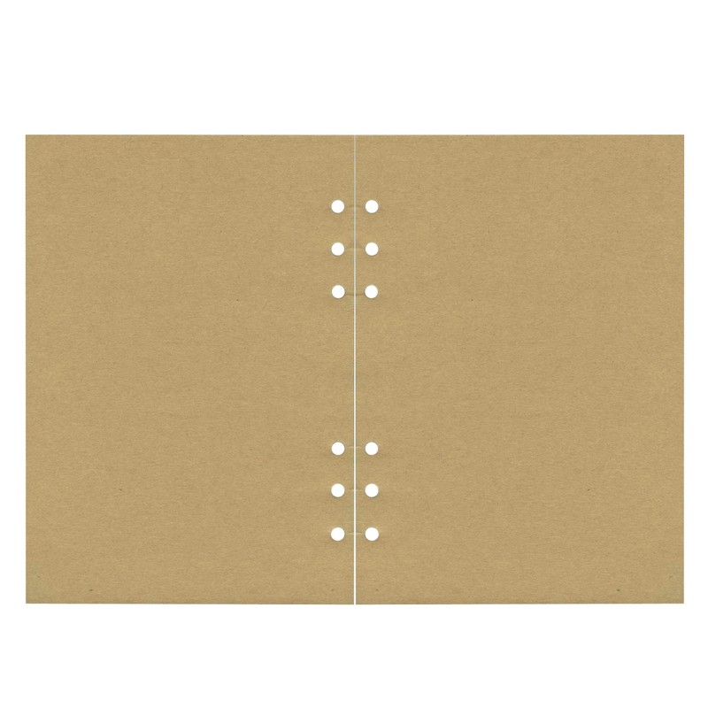 KR3 A5 Size 6-Hole KRAFT/Craft Plain Kraft Paper Personal Organizer