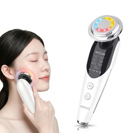 SONCCI Facial Beauty Device, EMS Ultrasonic, Infused Facial Beauty Device, RF Facial Appliance, Pore Suction Device, Eye Care, Bright, Ion Deployment, Ion Extraction, Temperature Heat, Vibration