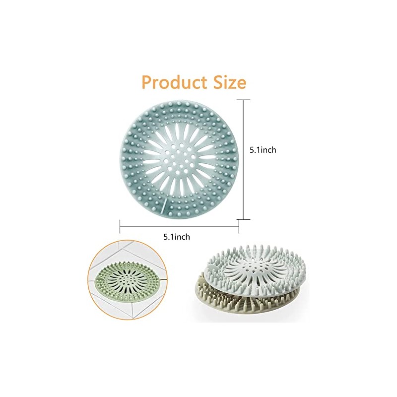Durable Silicone Hair Catcher for Shower and Sink - Set