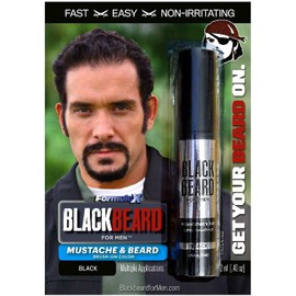 Blackbeard for Men - temporary brush on colour 12ml (0.40oz) BLACK (BLK-BRDBLK)