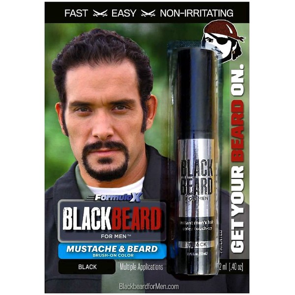 Blackbeard for Men - temporary brush on colour 12ml (0.40oz) BLACK (BLK-BRDBLK)