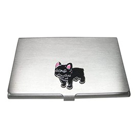 Kiola Designs Black Toned French Bulldog Business Card Holder