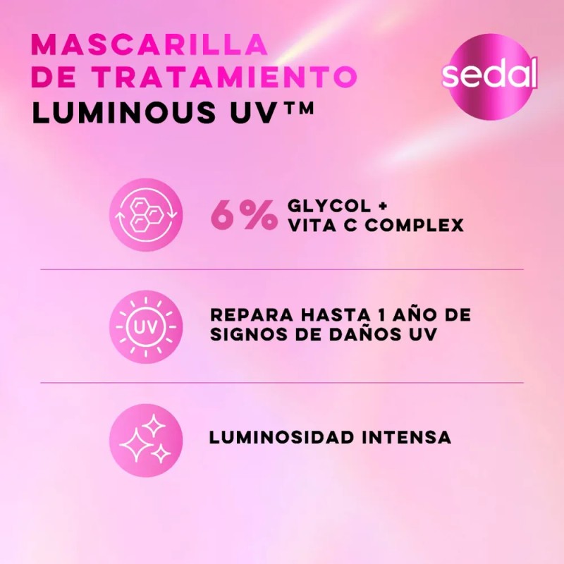 Mascarilla Capilar Sedal Luminous UV 300 ml