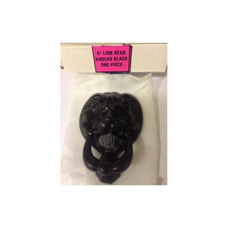 Black Cast Iron Lion Head Door Knocker
