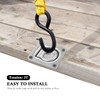 JECOMPRIS Easy Install Lashing d Ring Anchor Zinc Plated D-ring