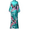 BABEYOND Women's Kimono Robe Long Satin Robes with Peacock and