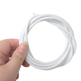 AUMACHEN Net Curtain Wire, White Curtain Wire Hanging Cord with Self-Adhesive Hook and Eyes for Curtain, Hanging Window Cord Cable Kit 2-4 Meters (Size:4m)
