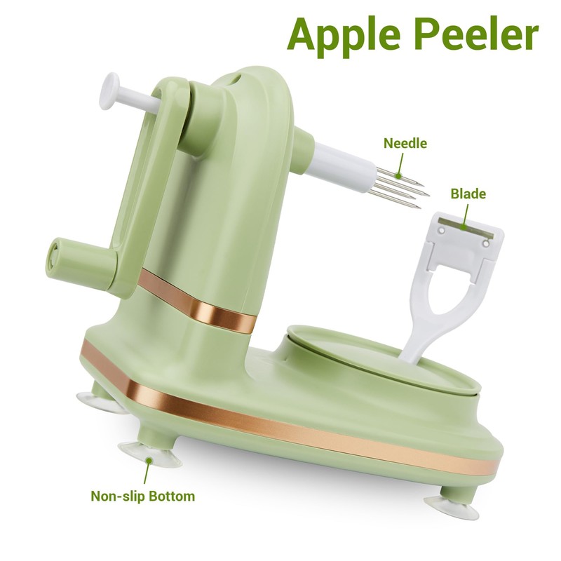 Apple Peeler, Apple Slicer 8 Wedges, Stainless Steel Blades Corer