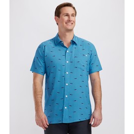 Tipsy Elves Blue Deep Sea Hawaiian Shirts for Men - Casual Beach & Summer Party Shirts for Men - Stretch Fabric with Modern Fit - Fun Design for Parties & Vacation - XX-Large