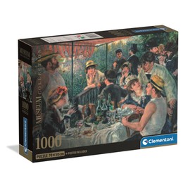 Clementoni Puzzle Collection - Museum Lunch Boating Party 1000 Pieces, Compact Box - Puzzle for Adults 14-99 Years, Gift for Men and Women, Made in Italy, 37063