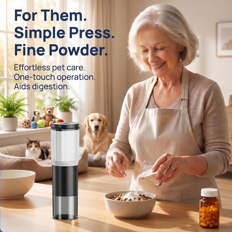 Elfzone Electric Pill Grinder Crusher Portable Pulverizer Medication