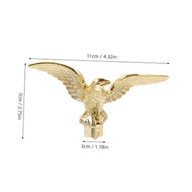 Toddmomy Eagle Flag Pole Finial Eagle Topper Flagpole Golden Head Flag Pole Insert Plastic Flags Banner for Garden Outdoor Flagpoles