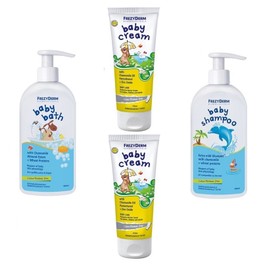 Frezyderm ΒΟΧ038 2x Frezyderm Baby Cream 2x175ml & Baby Shampoo 300ml & Baby Bath 300ml