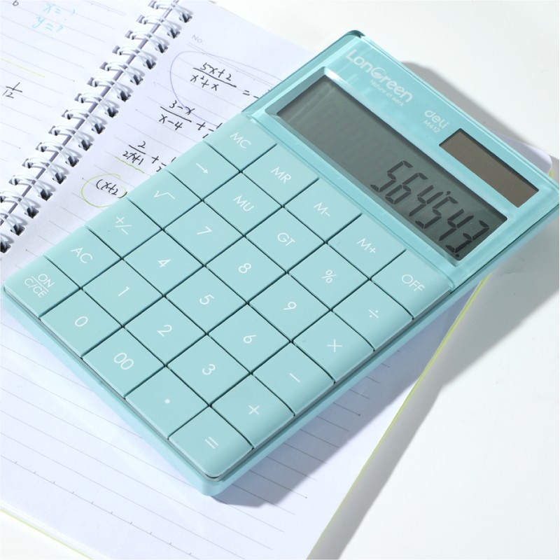 Delhi Recycled Lone Green Deli Lightweight Office Calculator Green /