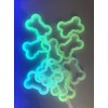 InstaPetTags Custom Bone Shaped Pet Id Dog Tag Silencer, Glows